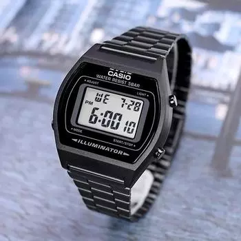 Часы Casio Retro Design Free Buckle со светодиодной подсветкой Common 640 Black