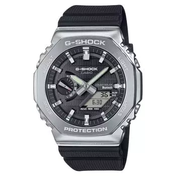 Часы Casio Solar Connected с черным циферблатом и черным ремешком из смолы Classic G-Shock G-Steel - GBM2100-1A, черные, чёрный