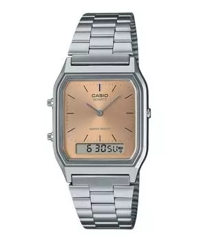 Часы Casio Vintage Analog Digital Light Copper Dial Dual Time Quartz AQ-230A-4AMQY Unisex медный