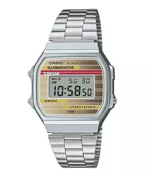 Часы Casio Vintage Heritage Colors из нержавеющей стали с многоцветным циферблатом, кварцевые часы унисекс A168WEHA-9A