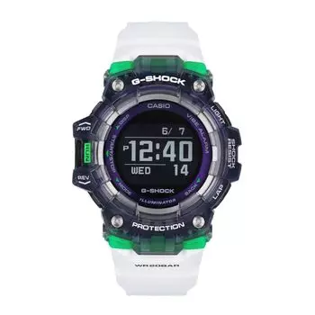 Часы CASIO водонепроницаемые цифровые Bluetooth скелетон белые G-SHOCK G-SQUAD мужские GBD-100SM-1A7 [Товар]