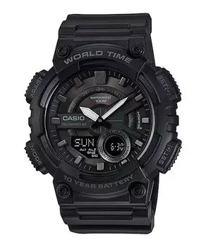 Часы CASIO World Time Quartz Black Inverted LCD Black Overseas Model [Casio] Ana-Digi AEQ-110W-1BV Men s [Товар]