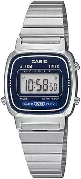 Часы CASIO женские цифровые НОВЫЙ дизайн Серебряный x Темно-синий Overseas Модель [Casio] LA670WA-2 [Товар]