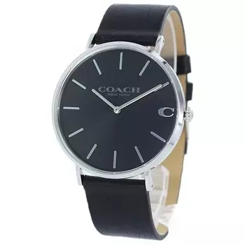 Часы CHARLES Slim Leather Strap 14602149 [Coach] Мужские [Товар]