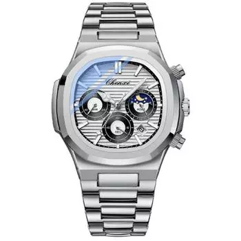 Часы CHENXI для мужчин, кварцевые наручные часы с датой и хронографом, светящийся мужской Clcok чёрный