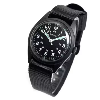 Часы черные [Benrus] DTU-2A-P-BKBK мужские чёрный