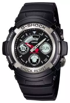 Часы черные [Casio] G-Shock [] AW-590-1AJF мужские чёрный