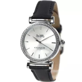 часы черный серебряный кожаный ремень 14503868 [Coach] Женские [предмет]