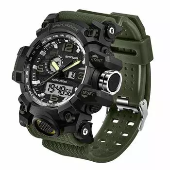 CHURACY Военные часы для выживания, Аналогово-цифровые зелёный