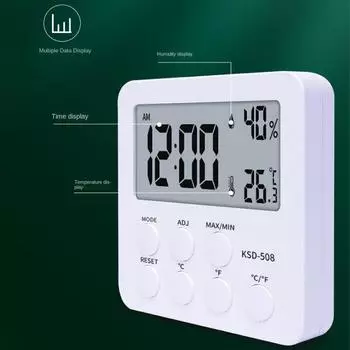 Часы Цифровые Большой Экран Маленький Влажность В Помещении Бытовые Инструменты Температура