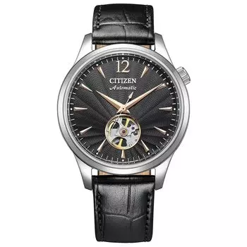 Часы Citizen Collection Механические с автоподзаводом Механические с открытой задней крышкой в форме сердца Водонепроницаемые Черные [Citizen] Прозрачные NH9131-14E Мужские серебряный