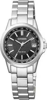 Часы CITIZEN Коллекция CITIZEN Eco-Drive Radio Direct Flight Hand Display Пара Модель EC1130-55E Серебристый