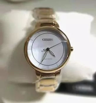 Часы CITIZEN L Eco-Drive из нержавеющей стали с сапфировым стеклом EM0673-83D Free золотой