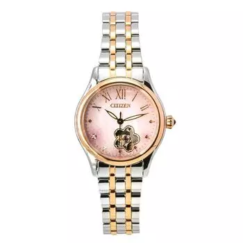 Часы Citizen Limited Edition Diamond Accent Pink Of Pearl Open Heart Dial Automatic PR1044-87Y для женщин розовый