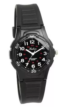 Часы CITIZEN Pop Color 10 ATM водонепроницаемые мужские женские детские вопросы и ответы (Черный Черный)