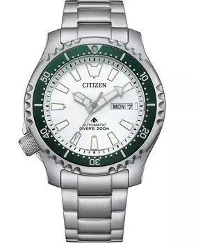 Часы CITIZEN Promaster 200M Diver Automatic с ограниченным запасом хода 40 часов NY0168-64A Прикрепленный кислородный баллон, как на картинке. Free белый