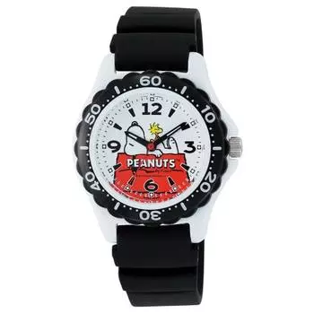 Часы Citizen Q&Q Analog Snoopy с водонепроницаемым уретановым ремешком AA96-0015 Белый x Черный