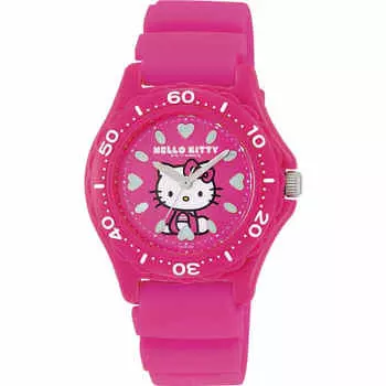 Часы Citizen Q&Q аналоговые Hello Kitty водонепроницаемый уретановый ремень VQ75-430 женские розовые