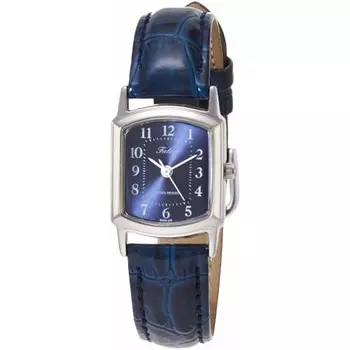 Часы Citizen Q&Q аналоговые водонепроницаемые с кожаным ремешком QA69-305 женские темно-синие