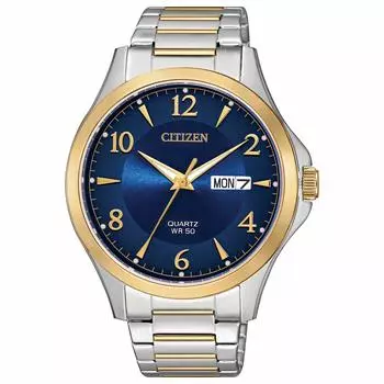Часы Citizen Quartz из нержавеющей стали Classic Two Tone Two Tone classic Mens (МодельBF2005-54L), цвет. ,