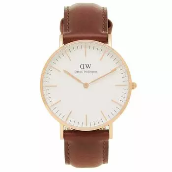 Часы Classic 36mm Unisex Quartz Daniel Wellington Brown [Daniel Wellington] Женские Мужские (4)DW00600035 [Предмет]