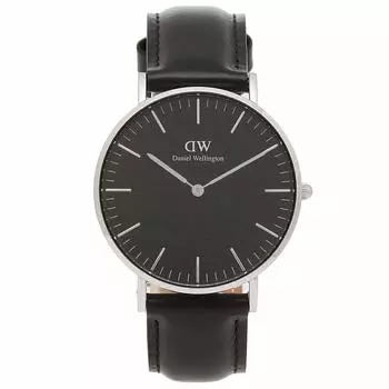 Часы Classic 36mm Unisex Quartz Daniel Wellington Black [Daniel Wellington] Женские Мужские (8)DW00600145 [Предмет]