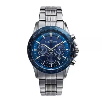 Часы Clock House Business Casual Solar Chronograph Blue Men s MBC1003-BL1A синий