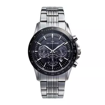 Часы Clock House Business Casual Solar Chronograph Black Men s MBC1003-BK2A чёрный