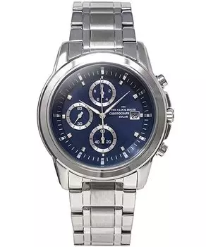 Часы Clock House Solar Chronograph Vertical Business Casual Navy MBC1007-NV1A мужские тёмно-синий