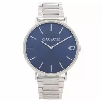 Часы COACH 14602429 CHARLES 41MM Silver Blue [Coach] Мужские [Товар]