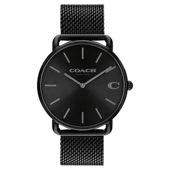 Часы Coach Watch Genuine 14602720 Elliott 41 мм, черный IP, черный циферблат Sunray Mesh [COACH] мужские