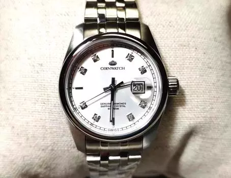 Часы Coin Watch Sovereign Collection Swiss Quartz Lady Watch C124SWH белый