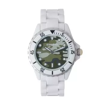 Часы Copuha Japan Limited Design Green White [COPHA] Diver s SWAGGER-CAMO (Swagger Камуфляж) WH-зеленый (Бело-зеленый) Набирать номер (камуфляжный узор) / Пояс