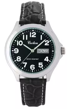 Часы Croton Day Date 3 Hand Black [Croton] RT-179M-01 Мужские чёрный