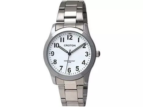 Часы Croton RT-168M-C мужские серебряные, сделаны в Японии, браслет из нержавеющей стали, аналоговые