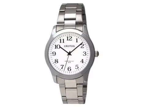 Часы CROTON RT-168M-F мужские, серебристый браслет из нержавеющей стали, корпус из легированной стали, НОВЫЕ