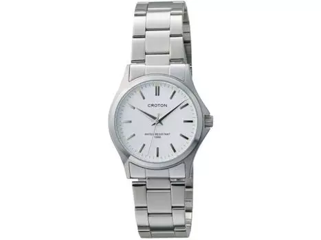 Часы CROTON RT-169M-04 мужские, серебристый, корпус из нержавеющей стали, водонепроницаемый