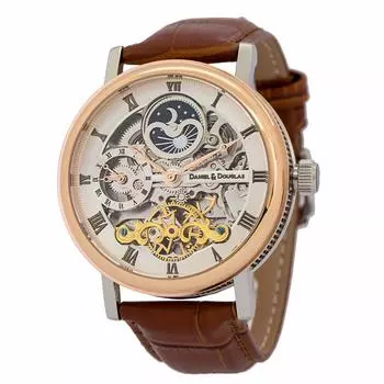 Часы Daniel Douglas Automatic Mechanical DD8806 Automatic Skeleton Brown DANIEL&DOUGLAS Men s (DD8806-SVPG)