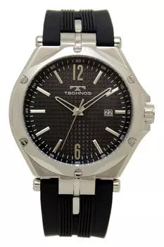 Часы Date Watch 10 ATM Water Resistant T8B66SB Black [Technos] Мужские чёрный