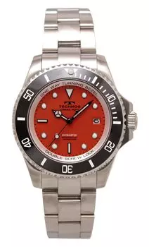 Часы Date Watch 10 ATM Water Resistant T9B59SO Silver [Technos] Мужские оранжевый