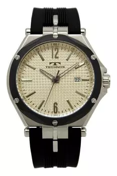 Technos T8B66TI Водонепроницаемые до 10 Черные мужские часы, Дата, ATM, бежевый