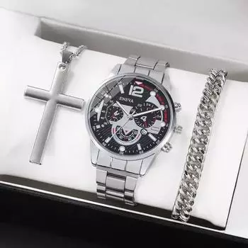 Часы DEYROS Мужские часы Дата Мужские часы Шестистрелочные часы со стальным браслетом Кварцевые часы Спортивные мужские часы Светящиеся мужские часы