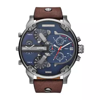 Часы Diesel Men s DZ7314 The Daddies Series из нержавеющей стали с коричневым кожаным ремешком [Товар]