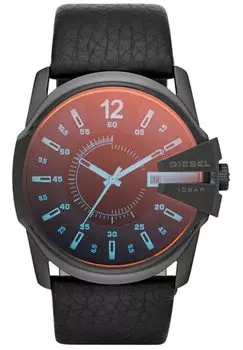 Часы Diesel Men s Mega Chief из кожи и нержавеющей стали