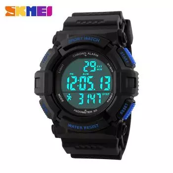 Часы для бега Moment Beauty, модные, для спорта на открытом воздухе, водонепроницаемые, электронные, шагомер, многофункциональные, для студентов, для мужчин синий