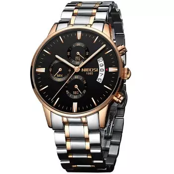 Часы для мужчин, деловые, наручные, с большим циферблатом, хронограф, брендовые, аналоговые, стильные, повседневные, с металлическим ремешком, из нержавеющей стали, мужские, с датой, флуоресцентные, роскошные