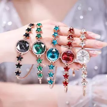 Часы для студенток, простой и тонкий ремешок, стиль Harajuku Ins, компактный и темпераментный, часы-браслет French Niche для женщин