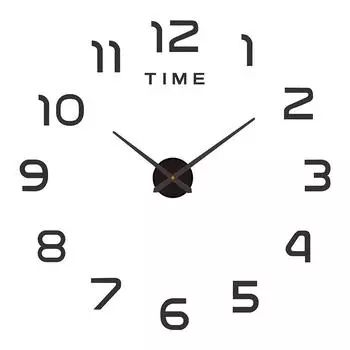 Часы для украшения спальни, большие настенные часы 2D, гостиная, большой сад, акриловое зеркало, наклейка, украшение, искусство, декор, часы, цифровые