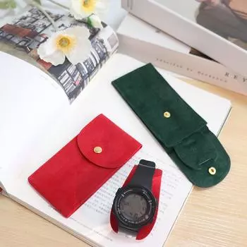 Часы для женщин и мужчин. Карманы для часов. Упаковка. Сумки с застежкой. Фланелевый мешочек для хранения часов. зелёный