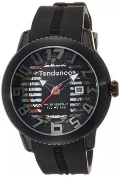 Часы DOME с черным циферблатом из нержавеющей стали и минеральным стеклом, кварцевые, 45 мм, часы TY013002 [Tendence] Мужские [Товар] чёрный